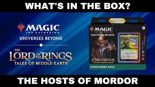 Hosts of Mordor  Magic the Gathering Lord of the Rings Commander precon unboxing [upl. by Leahcir]