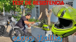 TEST de resistencia a casco ITALIKA  ¿realmente funcionan [upl. by Zoba]