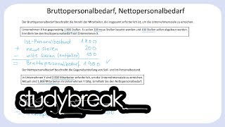 Bruttopersonalbedarf Nettopersonalbedarf  Personalmanagement [upl. by Harle]