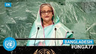 🇧🇩 Bangladesh  Prime Minister Addresses UN General Debate 77th Session English  UNGA [upl. by Maighdiln]