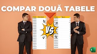 Cum compar doua tabele in Excel [upl. by Adrea]