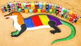 How to make Rainbow Otter with Orbeez Big Coca Cola Mtn Dew Fanta Monster Chupa Chups vs Mentos [upl. by Taber345]