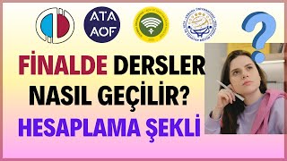 Aöf Final Sınavında Ders Nasıl Geçilir Aöf Ders Geçme Ders Notu Hesaplama [upl. by Gebler]