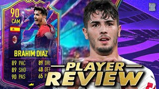 90 CAM FUTURE STARS BRAHIM DIAZ PLAYER REVIEW FUTURE STARS BRAHIM DIAZ  FIFA 22 ULTIMATE TEAM [upl. by Amice]