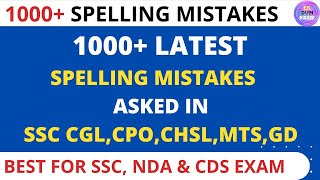 COMPLETE 1000 SPELLING MISTAKES MARATHON CLASS [upl. by Anyk114]