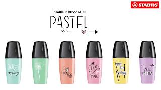 STABILO BOSS MINI Pastellove trendy pastel highlighters in six colors [upl. by Inalem]