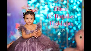 Dhriti 1st Birthday Cinematic Highlights  2024  Hyderabad [upl. by Xer]