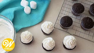 Easy Fluffy Marshmallow Buttercream Frosting Recipe  Wilton [upl. by Ydda841]