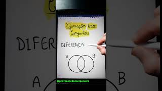 ENTENDA as Operações com Conjuntos Diagrama de Venn [upl. by Siegfried]