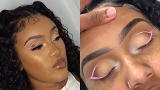 VDay Glitter CutCrease  Client Makeup Tutorial [upl. by Attiuqal]