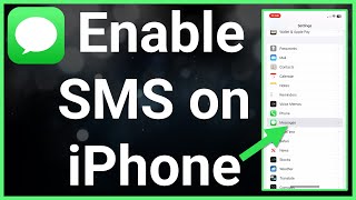 How To Turn On SMS On iPhone [upl. by Islek]