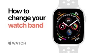 Apple Watch Series 4 — How to change your watch band — Apple [upl. by Eirrehc]