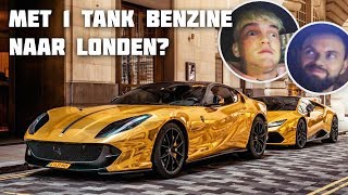 MET GOUDEN FERRARI EN LAMBORGHINI DOOR LONDEN RIJDEN REACTIES [upl. by Magena172]