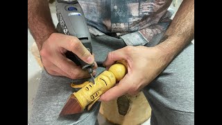 Tallando Bastones en madera y Forjando Espadas  Carving Wooden Canes and Forging Swords [upl. by Nawoj]