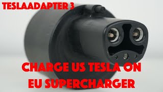 Tesla Adapter rev 3  Charge US spec Tesla on EU Superchargers  TeslaAdaptercom ENG [upl. by Blakely826]