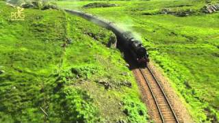 Aerial Filming of The Jacobite Train  Cineflex V14HD Camera System [upl. by Einnel]