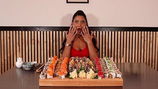 quot£100 if you fail” UNDEFEATED 100 PIECE SUSHI CHALLENGE  GAIJIN SUSHI  LeahShutkever [upl. by Faxon]