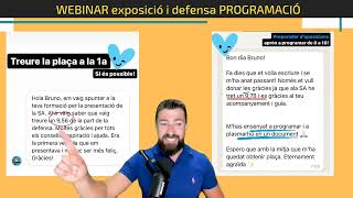 WEBINAR Exposició i defensa PROGRAMACIÓ i SA [upl. by Llenrahs]