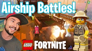 LEGO Fortnite Multiplayer Airship Battles in Sandbox [upl. by Rina]