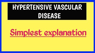 Hypertensive vascular disease  Arteriolosclerosis [upl. by Cookie]