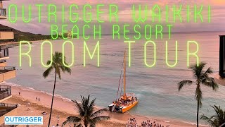 Outrigger Waikiki Beach Resort Room Tour Aussie Couple Hawaii View of Paradise Live Love Aloha [upl. by Muir584]