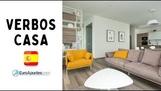 APRENDER ESPAÑOL VERBOS CASA CON IMÁGENES Y PRONUNCIACIÓN [upl. by Ahcarb]