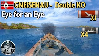 Battleship Gneisenau Stealth Tactics amp LongRange Snipes  World of Warships [upl. by Northway]