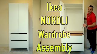 IKEA Wardrobe NORDLI White assembly [upl. by Naoma]