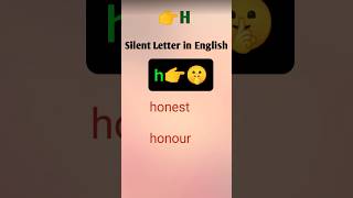 Silent Letter 👉 H in English shortfeed english silentletters silentlettersinenglish shorts [upl. by Sevart]