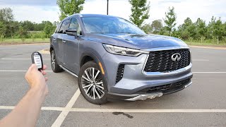 2022 Infiniti QX60 Sensory AWD Start Up Walkaround POV Test Drive and Review [upl. by Marlee]