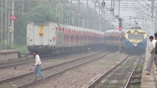 IRFCA 12434 Chennai Rajdhani overtaking Mahakoshal express [upl. by Jeane]