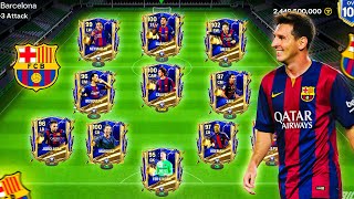 Barcelona  All Time Best Squad Builder MSN Messi Neymar Suarez FC Mobile [upl. by Anohr]