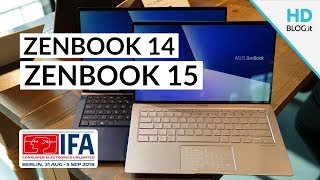 ASUS ZenBook 14 e ZenBook 15 2018 con CORNICI ridotte  ANTEPRIMA [upl. by Opalina]