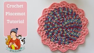 Crochet Placemat Tutorial [upl. by Marolda850]