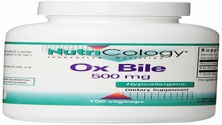 Nutricology Ox Bile 500 mg 100 Vegetarian Capsules [upl. by Nilek]