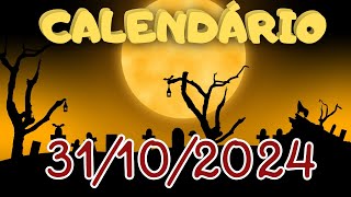 CALENDÁRIO DE 31 DE OUTUBRO DE 2024 ALUNONOTADEZ10 ensinofundamental [upl. by Rizika]