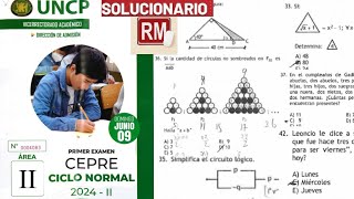 SOLUCIONARIO 1° EXAMEN CEPRE UNCP ÁREA II BCICLO NORMAL 2024 II 090624 [upl. by Notyalc]