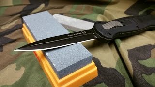 How to Sharpen a Knife Beginners Tutorial [upl. by Aicirtel]