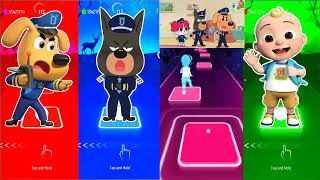 Sheriff Labrador 🆚 Sheriff Papillon 🆚Police Officer 🆚 Sheriff Labrador 🎶 Tiles Hop EDM Rush [upl. by Rimidalb442]