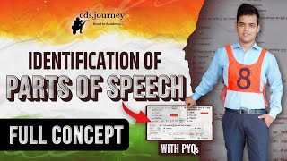 Identification of Part of Speech  Basic Concepts  PYQs for CDS 2024 English [upl. by Einnej]