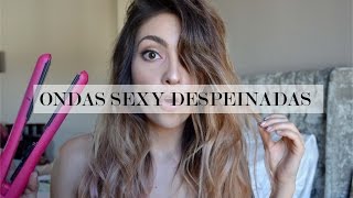 Ondas despeinadas con plancha de alisar  Anna Sarelly [upl. by Yelruc]