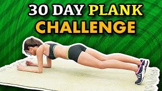 30 Day Plank Challenge At Home  Lose Body Fat Get Skinny [upl. by Enaenaj]