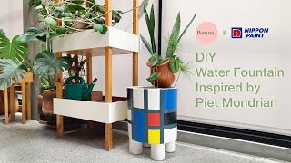 DIY Water Fountain Inspired by Piet Mondrian 4K [upl. by Idnahr988]