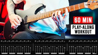 BEST 60 MIN GUITAR WORKOUT  alternate picking sweep picking legato amp more [upl. by Gnuhc]