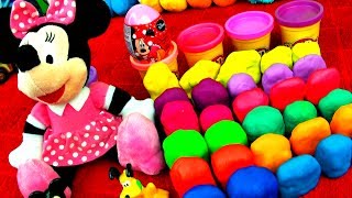 30 PlayDoh Surprise Eggs MINNIE MOUSE Disney Cars Toy Story Disney Princess Transformers PlayDough [upl. by Ecneret]