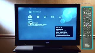 Como Conectar su Televisor Sony® con WiFi Integrado a Una Red Inalámbrica [upl. by Simonette]