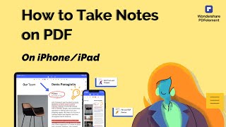 How to Take Notes on PDF on iPhoneiPad  Wondershare PDFelement [upl. by Eldreeda]