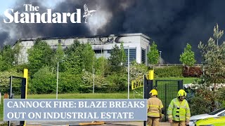 Cannock Fire LIVE Huge plumes of smoke as blaze breaks out on industrial estate [upl. by Conners]