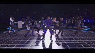 Super Bowl halftime show lights up with Ushers rollerskating extravaganza [upl. by Nylirrej]