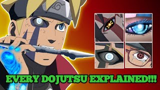 Every Dojutsu in Boruto Explained Jougan Dharmagan  Senrigan Explained [upl. by Yorztif]